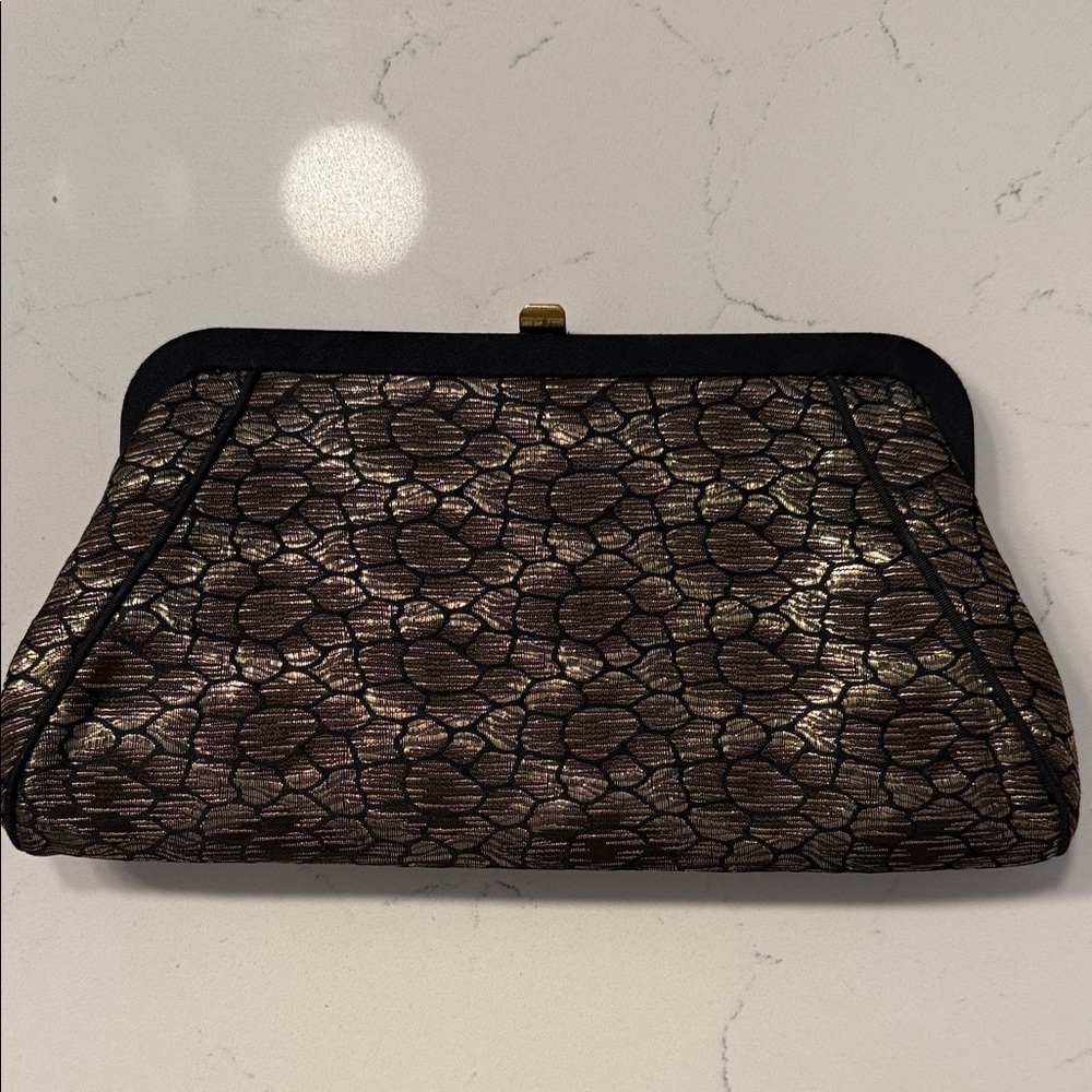 Elegant Black and Gold Clutch